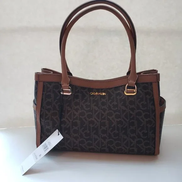 NWT CALVIN KLEIN Logo Satchel.